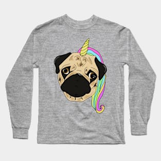 Pug Unicorn Long Sleeve T-Shirt